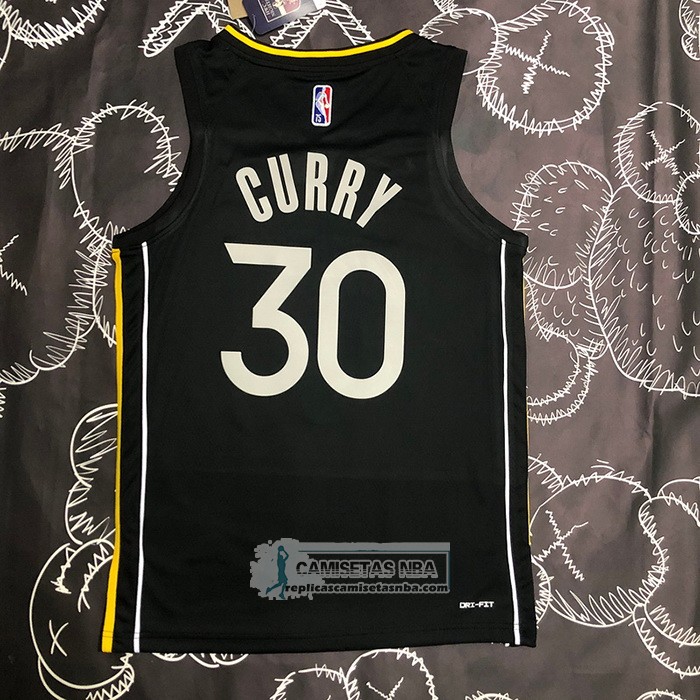 Camiseta Golden State Warriors Stephen Curry NO 30 Select Series 2022 Negro